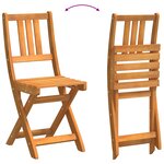 vidaXL Ensemble de bistro pliant 3 pièces avec coussins  bois d'acacia massif