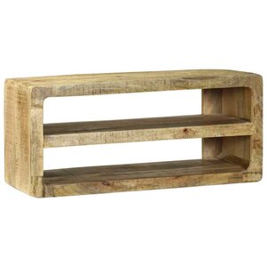 vidaXL Meuble TV Marron 80 x 32 x 36 cm Bois de manguier massif