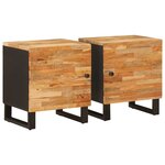 vidaXL Cabinet de chevet 2 Pièces Marron 40 x 33 x 46 cm