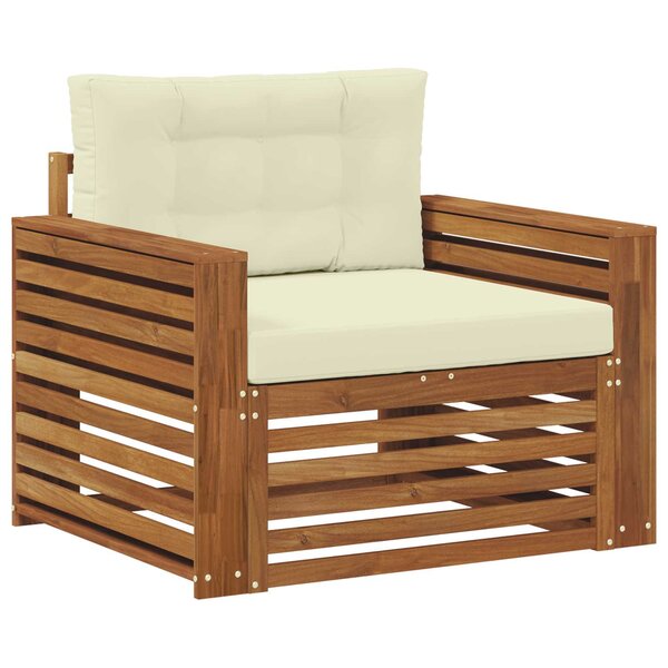 vidaXL Canapé d’extérieur Bois d'acacia massif et polyester