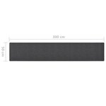 vidaXL Tapis de couloir Anthracite 50x300 cm