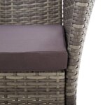 vidaXL Mobilier à dîner 7 Pièces résine tressée et bois d'acacia gris