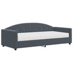 vidaXL Lit de jour avec matelas gris foncé 90x200 cm velours
