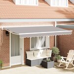 vidaXL Auvent Rétractable Gris clair 400x200 cm tissu