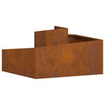 vidaXL Cache-pot de jardin Marron 80 x 80 x 50 cm