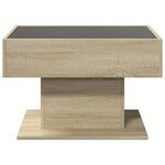 vidaXL Table basse avec LED chêne sonoma 70x50x45 cm bois d'ingénierie