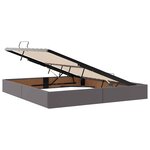vidaXL Lit avec rangement et LED Gris 160 x 200 cm Simili cuir