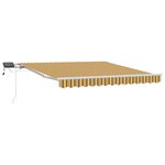 vidaXL Auvent rétractable manuel avec rayures LED multicolores 350 x 250 cm