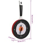 325164 vidaXL Wall Clock with Fried Egg Pan Design 18 8 cm