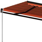 vidaXL Auvent manuel rétractable 450x350 cm Orange et marron