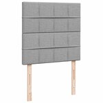 vidaXL Sommier à lattes de lit et matelas Gris clair 90x190 cm Tissu