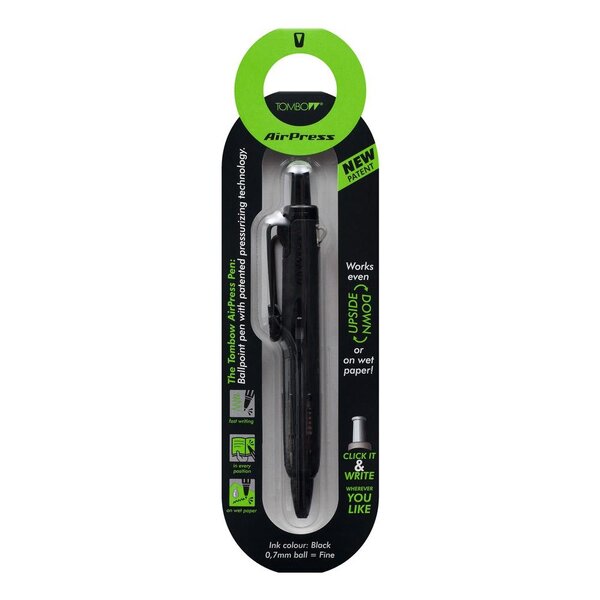 Stylo Bille Tout Terrain AirPress Pen entièrement noir TOMBOW