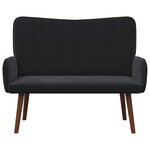 vidaXL Sofa 2 places Noir 115 x 61 x 87 cm Velours (V)