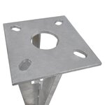 vidaXL Piquets de poteau d'appui 4 Pièces Acier