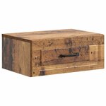 vidaXL Cabinet de chevet mural 2 Pièces Bois ancien 49 x 34 5 x 20 cm