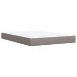vidaXL Sommier à lattes de lit avec matelas Taupe 140x200 cm Tissu