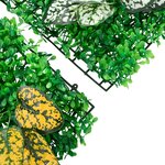  vidaXL Clôture à plantes artificielles 6 Pièces vert 40x60 cm