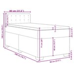 vidaXL Sommier à lattes de lit et matelas Vert foncé 80x200 cm Velours