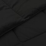 vidaXL Couette d'été 155 x 220 cm Été Microfibre (100  polyester) Noir