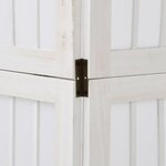 vidaXL Cloison de séparation 4 panneaux blanc bois de paulownia massif