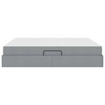 vidaXL Lit avec rangement et matelas Gris clair 160 x 200 cm Polyester