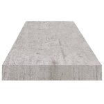 vidaXL Étagères murales flottantes 2 Pièces Gris béton 90x23 5x3 8cm MDF