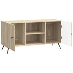 vidaXL Meuble TV Chêne Sonoma 102 x 34 5 x 50 cm Bois d'ingénierie
