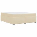 vidaXL Cadre de lit avec matelas Crème 180 x 200 cm tissu