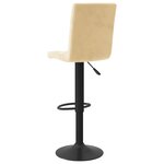 vidaXL Tabourets de bar lot de 2 crème velours