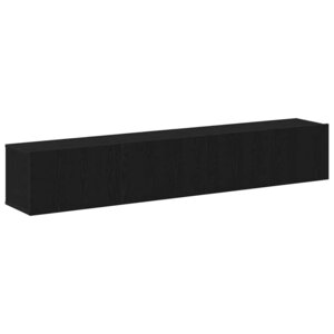 vidaXL Ensemble meuble TV 2 Pièces Chêne noir Bois d'ingénierie