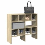 vidaXL Étagères à chaussures 2 Pièces empilable chêne sonoma 89 5x30x40cm