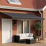 vidaXL Auvent rétractable électrique Anthracite 4 5 × 3 m
