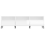 vidaXL Meuble TV blanc brillant 150x30x44 5 cm bois d'ingénierie