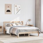 vidaXL Cadre de lit avec tête de lit sans matelas 150x200 cm
