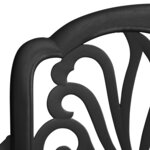 vidaXL Ensemble de bistro 3 Pièces Aluminium coulé Noir