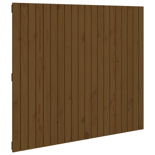 vidaXL Tête de lit murale Marron miel 127 5x3x110cm Bois massif de pin
