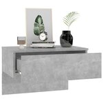 vidaXL Tables de chevet murales 2 Pièces Gris béton