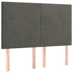 vidaXL Cadre de lit sans matelas gris foncé 140x200 cm velours