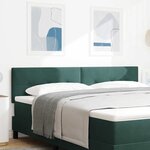 vidaXL Tête de lit avec des lumières à LED Réglable Vert 90 cm Velours