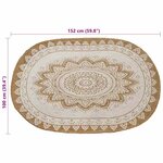 vidaXL Tapis Marron 100 x 152 cm Jute