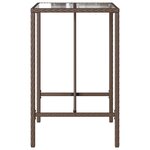 vidaXL Table de bar d’extérieur marron 70x70x110 cm résine tressée