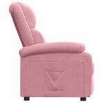 vidaXL Fauteuil inclinable Rose Velours