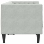 vidaXL Canapé Chesterfield Gris clair 174 x 74.5 x 70.5 cm Velours