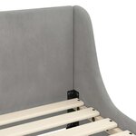 vidaXL Cadre de lit pour enfants avec tête de lit Gris clair