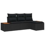 vidaXL avec oreiller Réglable 4 Pièces Noir 239 x 117 x 37 cm