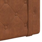 vidaXL Tête de lit suspendue Avec lumière LED Marron PU antique