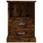 vidaXL Table de chevet chêne fumé 43x36x60 cm
