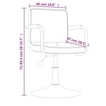vidaXL Chaises pivotantes à manger lot de 6 noir velours