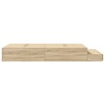 vidaXL Cadre de lit avec rangement Chêne Sonoma 236.5 x 120 x 31.5 cm
