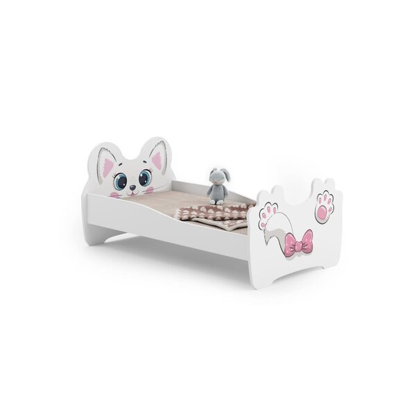 Lit simple enfant  PINK CAT 160 avec matelas